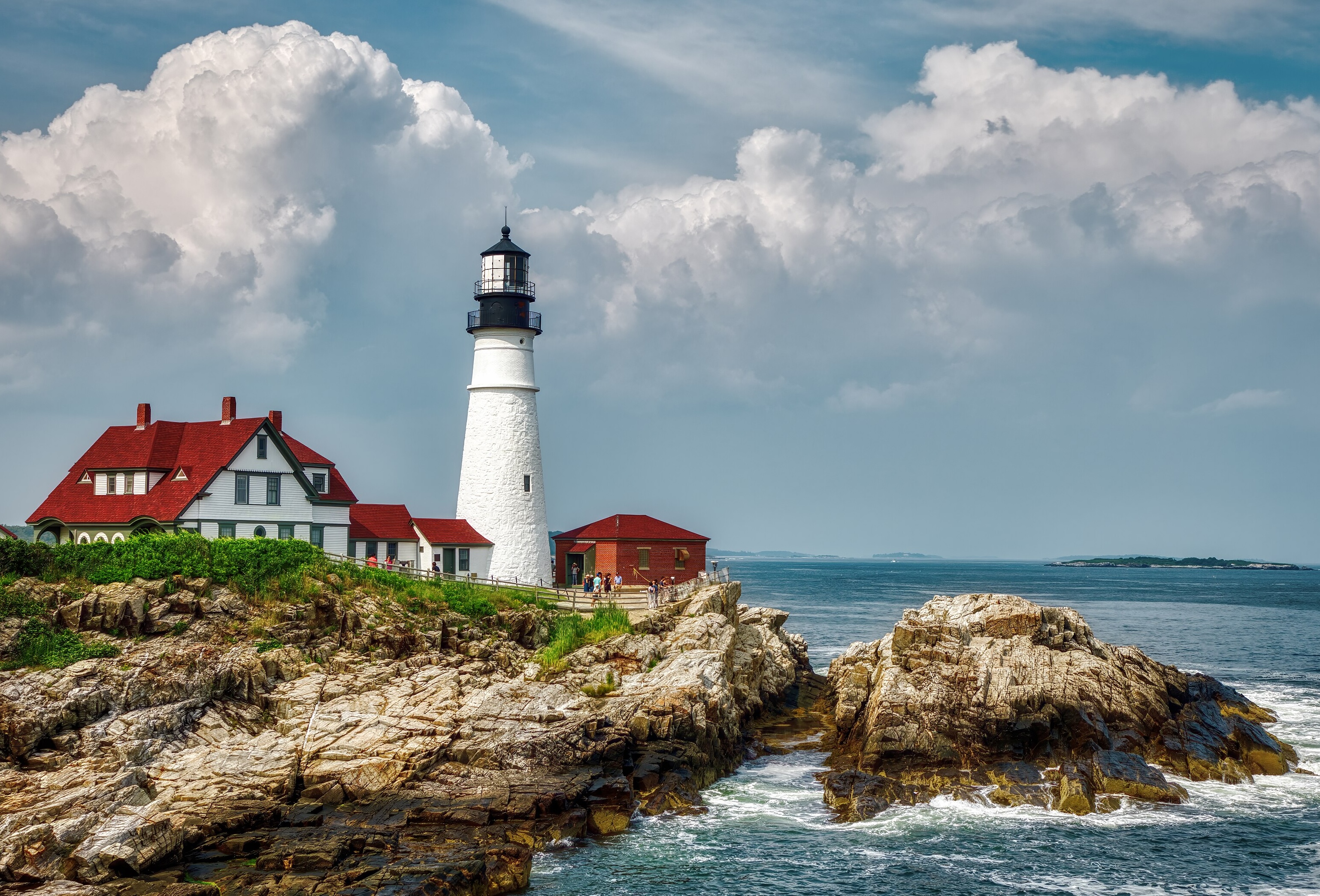 Portland Head Light on the rocky Maine coast